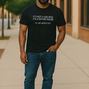 Black Graphic Men's T-Shirt‎